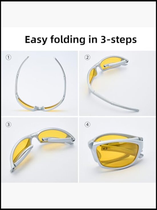 3 Pack Folding Sunglasses Polarized UV400 Protection Foldable Glasses main image 5